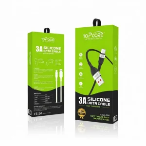 کابل شارژ 1.5متری تایپ سی topcore مدل cb23-11c فست شارژ
