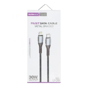کابل شارژ Type-C to Lightning UltraSUR مدل U-D9 ۳۰ وات PD اصل